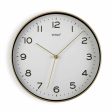 Wall Clock Versa White Golden Quartz 30,5 x 4,3 x 30,5 cm Online Hot Sale