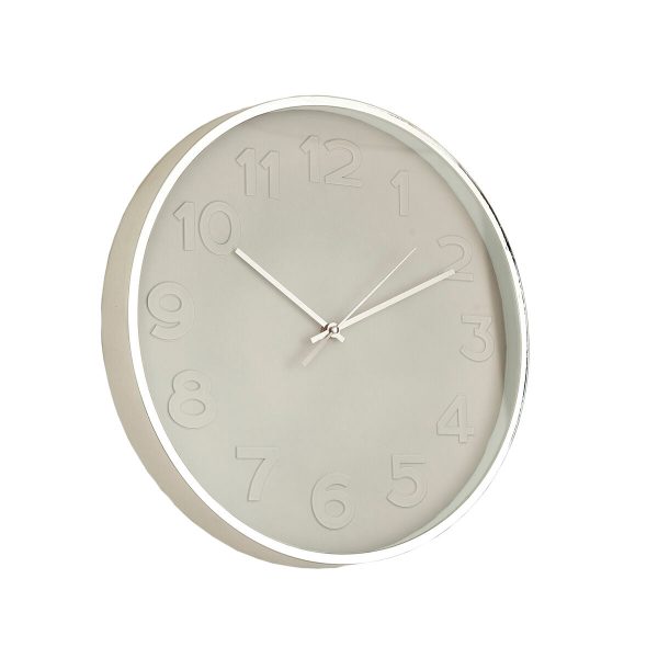 Wall Clock Romimex White Golden PVC 40 x 40 x 3 cm For Cheap