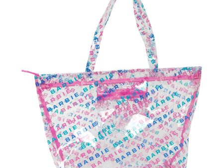 Women s Handbag Barbie Logomania Transparent Light Pink 54 x 35 x 17 cm Supply