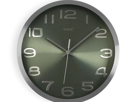 Wall Clock Versa Silver Aluminium (4 x 30 x 30 cm) Hot on Sale