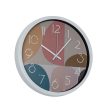 Wall Clock Romimex White Green Pink polystyrene 30 x 30 x 4 cm For Discount