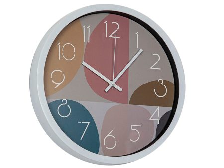 Wall Clock Romimex White Green Pink polystyrene 30 x 30 x 4 cm For Discount