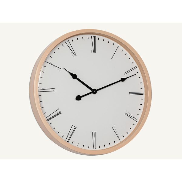 Wall Clock Romimex White Natural polystyrene 40 x 40 x 5 cm Online Hot Sale