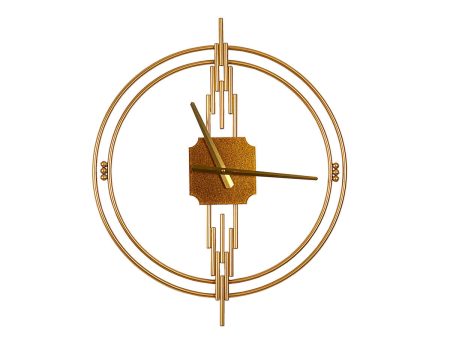 Wall Clock Romimex Golden Metal 46 x 56 x 4 cm For Cheap