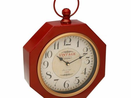 Wall Clock Versa rED Metal (28 x 8 x 40 cm) Supply