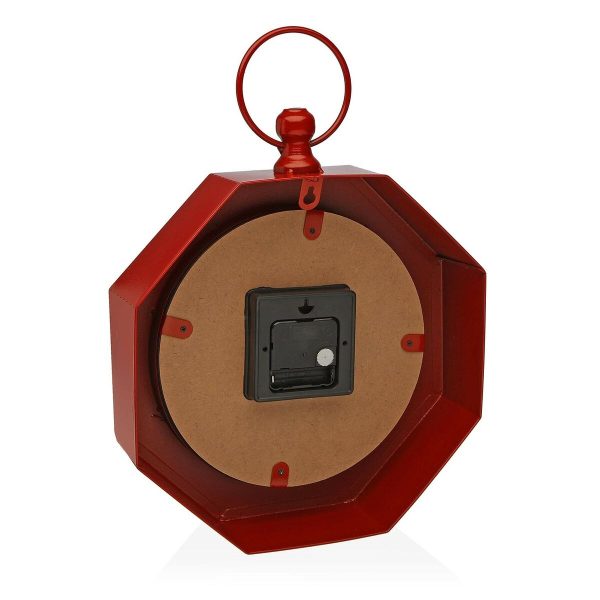 Wall Clock Versa rED Metal (28 x 8 x 40 cm) Supply