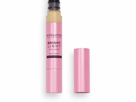 Highlighter Revolution Make Up Bright Light gold lights (3 ml) For Discount