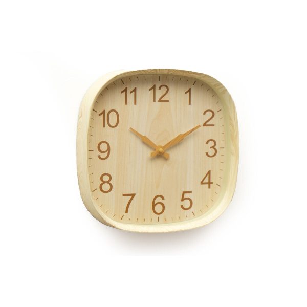 Wall Clock Romimex Beige Plastic 30 x 30 x 2 cm Fashion