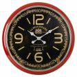 Wall Clock Alexandra House Living Red Iron MDF Wood 62 x 6 x 62 cm Cheap