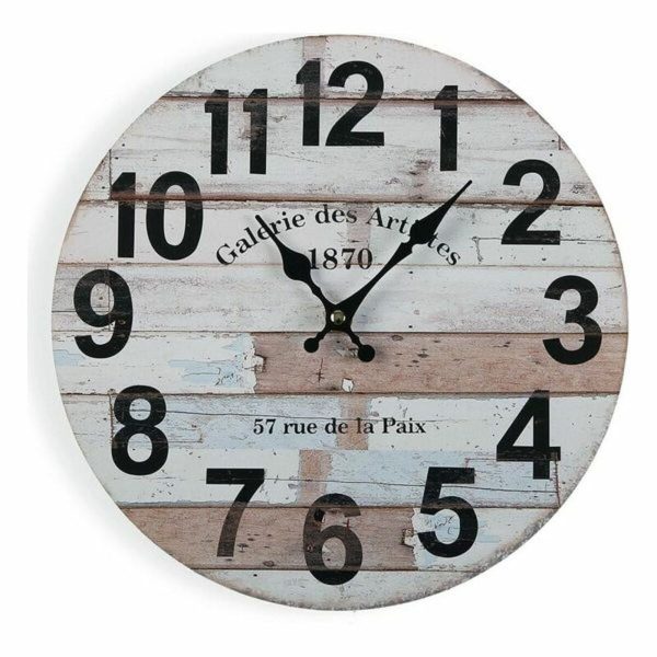 Wall Clock Versa Wood (4 x 30 x 30 cm) Online Hot Sale