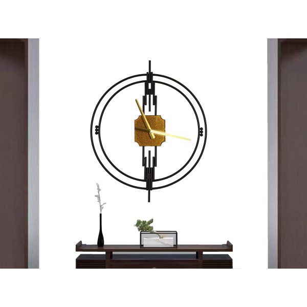 Wall Clock Romimex Black Metal 46 x 56 x 4 cm Online now