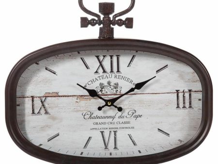 Wall Clock Alexandra House Living White Brown Metal 45 x 2 x 40 cm Discount