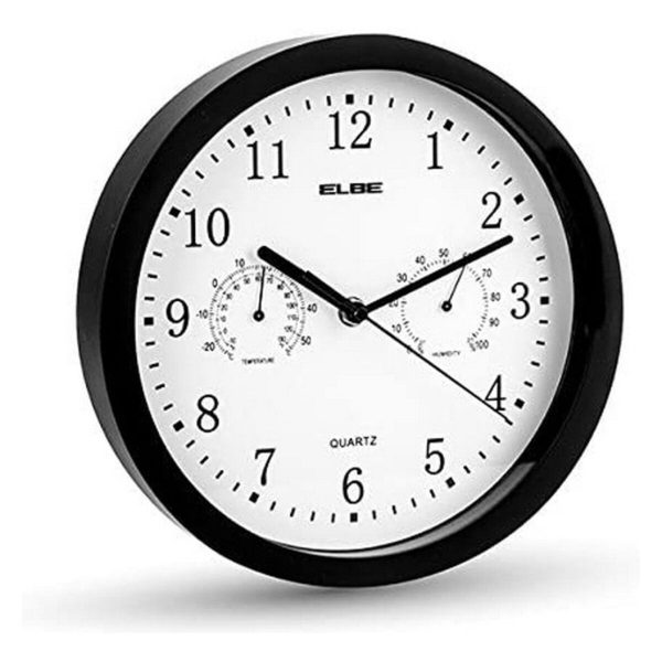 Wall Clock ELBE RP-1005-N White Black Discount