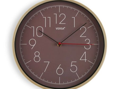 Wall Clock Versa Brown Plastic (4,3 x 30,5 x 30,5 cm) Online now