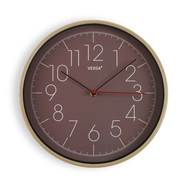 Wall Clock Versa Brown Plastic (4,3 x 30,5 x 30,5 cm) Online now