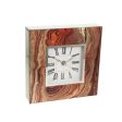 Table clock Romimex Brown Golden Glass 20 x 20 x 5 cm Fashion