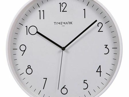 Wall Clock Timemark White (30 x 30 cm) Cheap