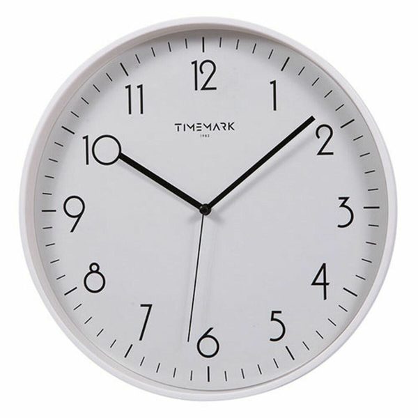 Wall Clock Timemark White (30 x 30 cm) Cheap