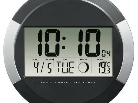 Wall Clock Hama PP-245 Black Plastic Modern Supply