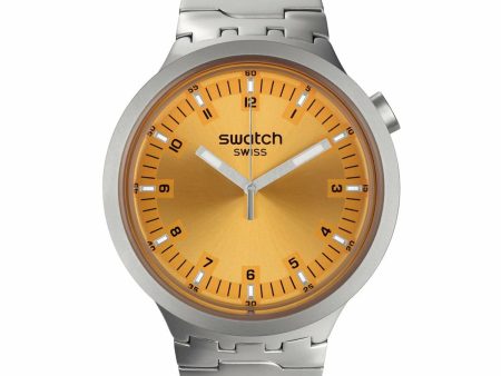 Unisex Watch Swatch SB07S103G Yellow Silver Hot on Sale