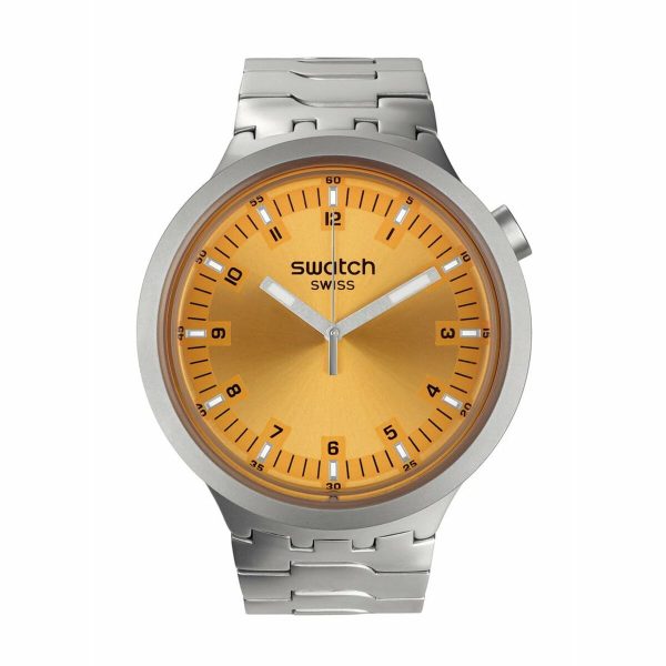 Unisex Watch Swatch SB07S103G Yellow Silver Hot on Sale