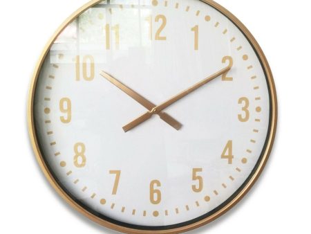 Wall Clock Versa Metal Crystal MDF Wood 4,5 x 60 x 60 cm Hot on Sale