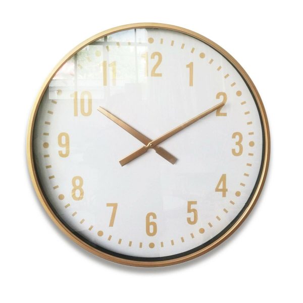 Wall Clock Versa Metal Crystal MDF Wood 4,5 x 60 x 60 cm Hot on Sale