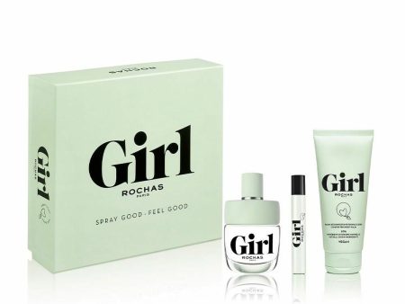 Women s Perfume Set Rochas Girl EDT 3 Pieces Hot on Sale