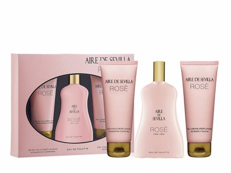 Women s Perfume Set Aire Sevilla Rose 3 Pieces on Sale