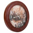 Wall Clock Alexandra House Living Red Fir wood MDF Wood 80 x 8 x 80 cm Online Sale