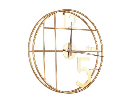 Wall Clock Romimex Golden Metal 50 x 50 x 6 cm Supply