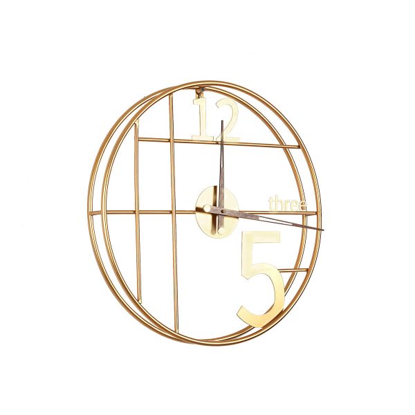 Wall Clock Romimex Golden Metal 50 x 50 x 6 cm Supply