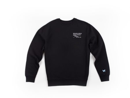 Blue Run Crew Neck Sweatshirt - Black For Cheap